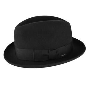 BAILEY Bogan Fedora- 100% Wool Black S/M Made In USA